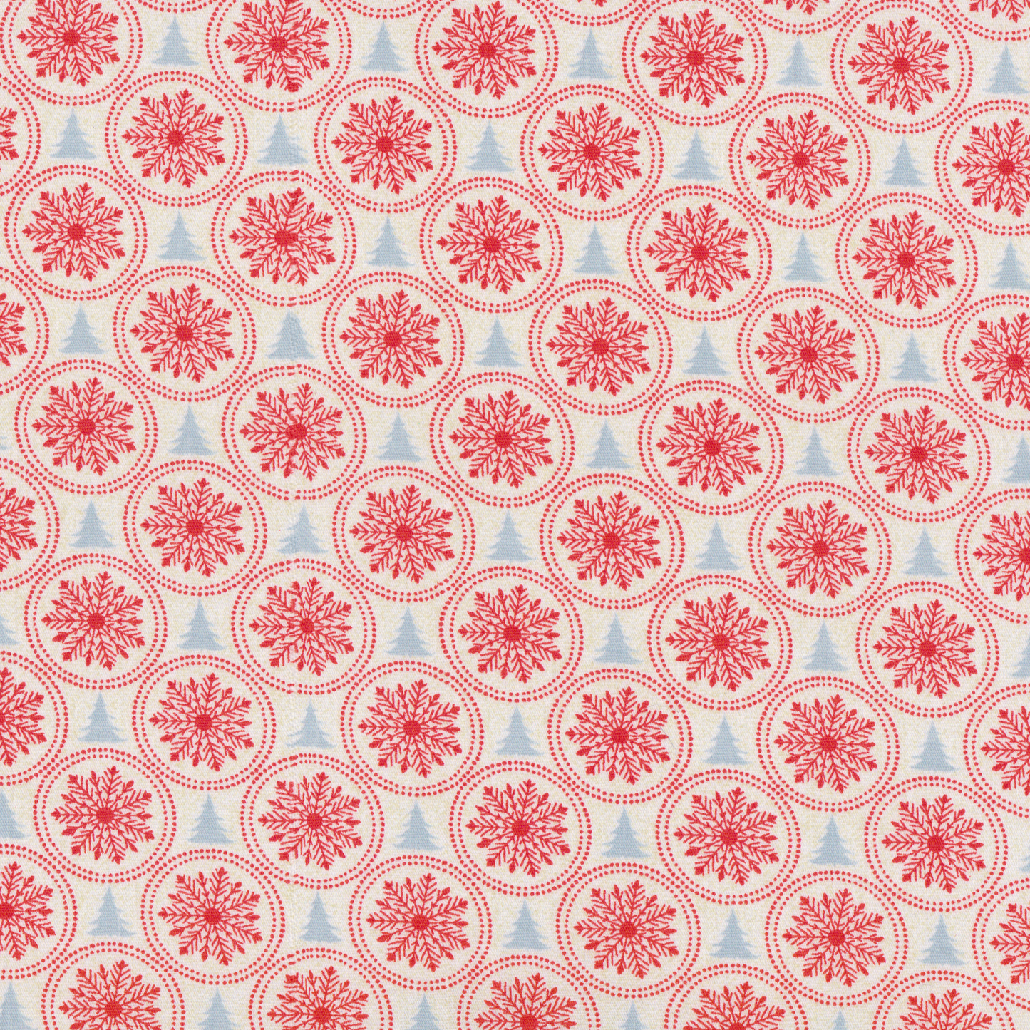 Poplin Flocos de Neve Vermelhos