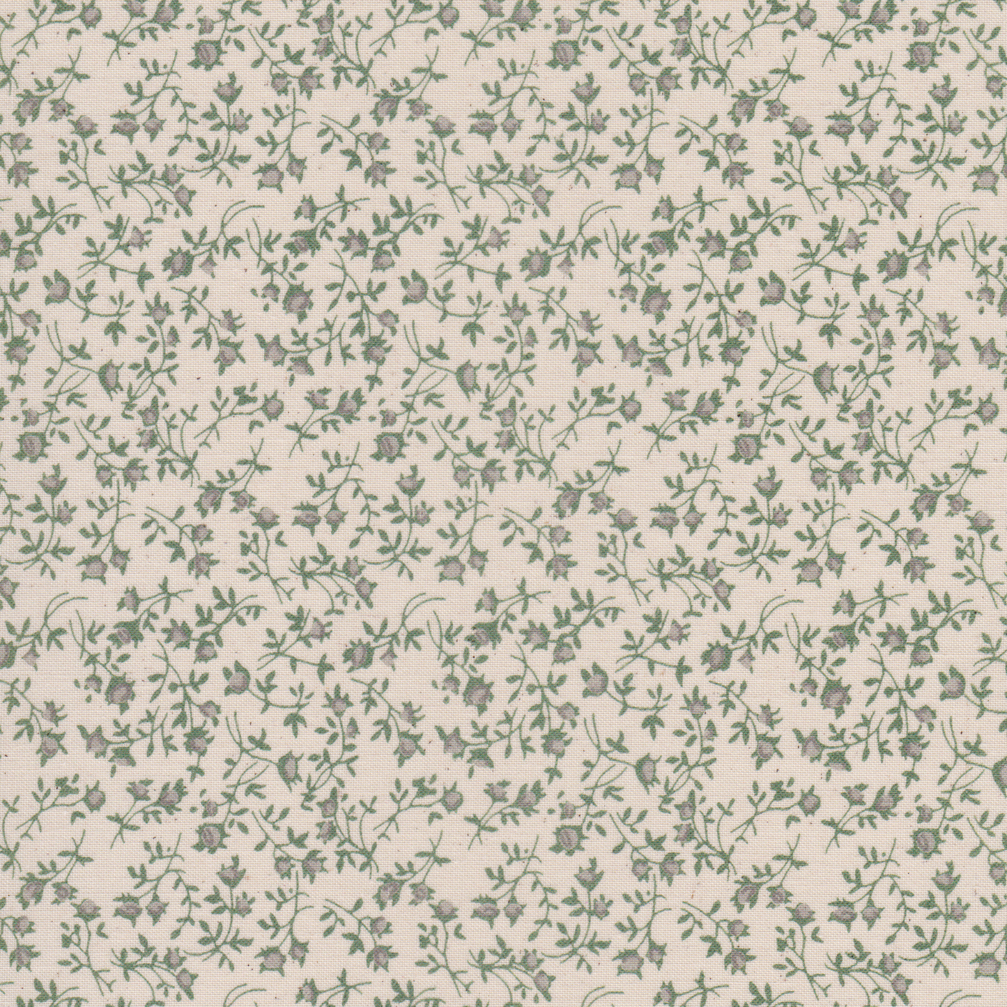 Poplin Cru Flores Verde