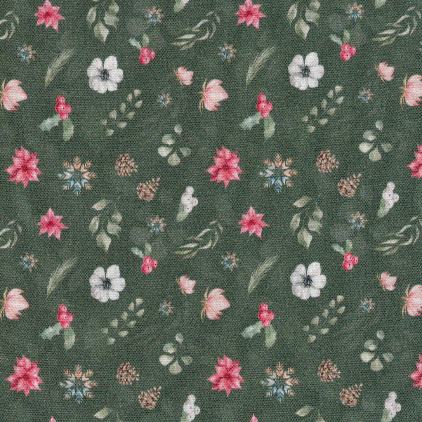 Poplin Floral Verde