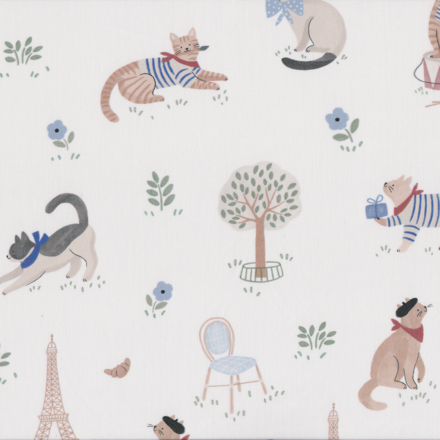 Poplin Gatos Parisiense