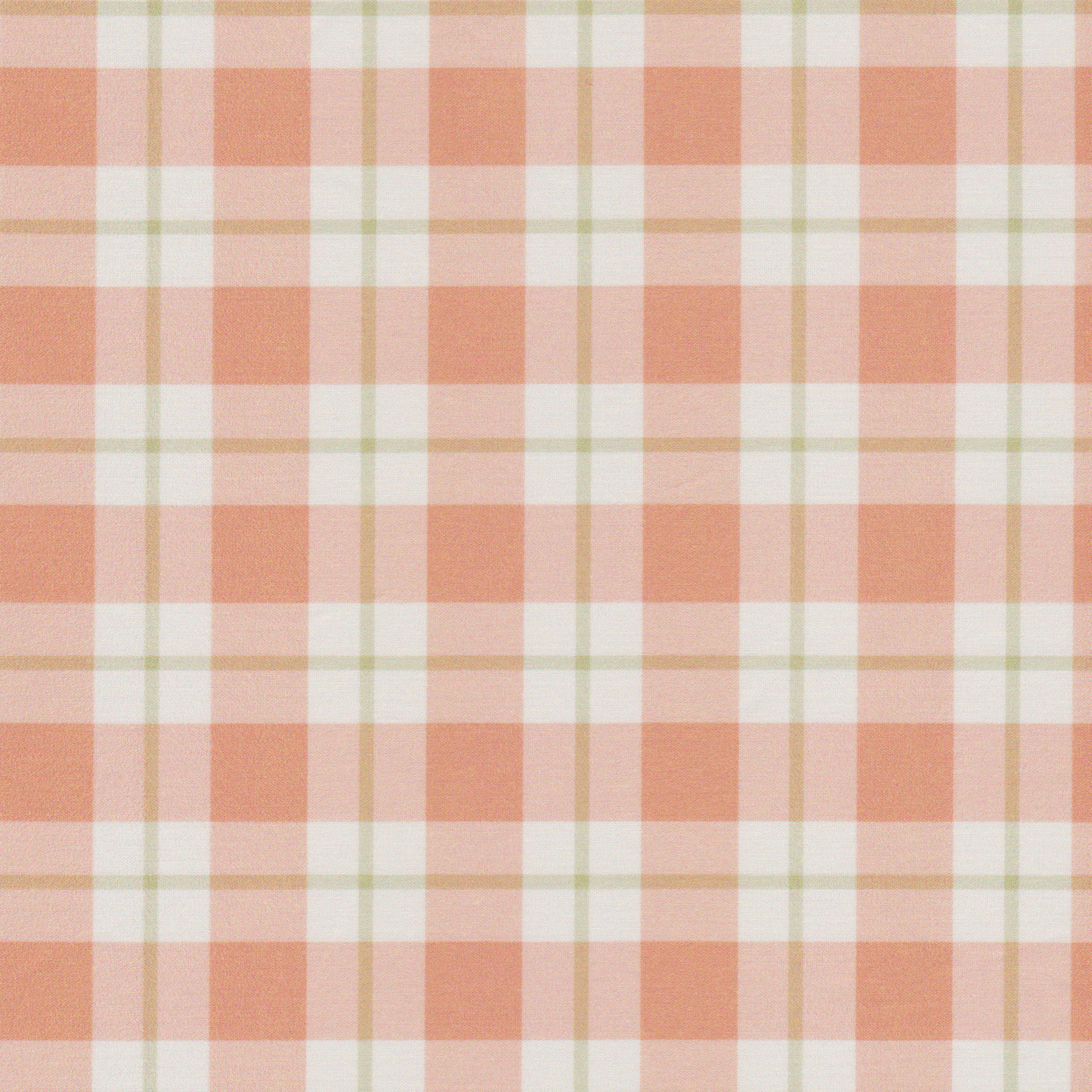 Poplin Xadrez Laranja e Verde