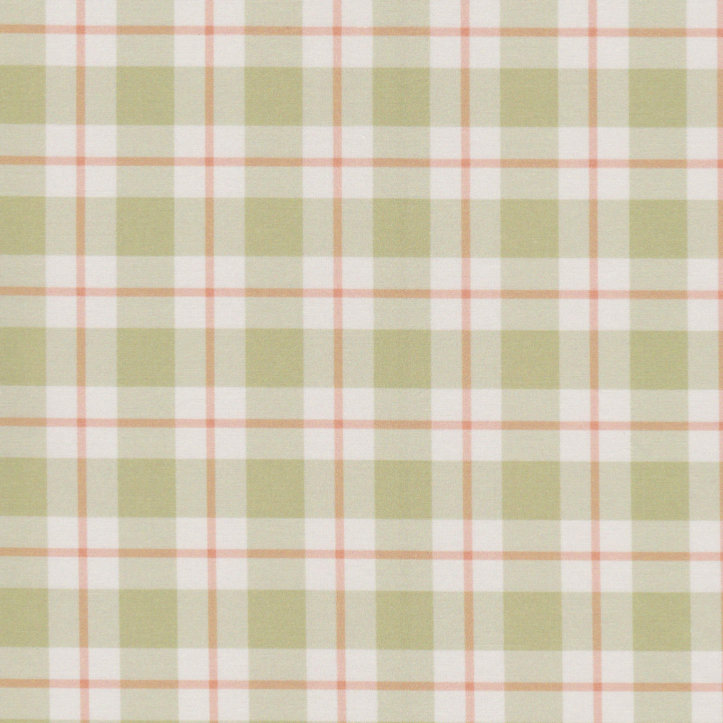 Poplin Xadrez Verde e Laranja