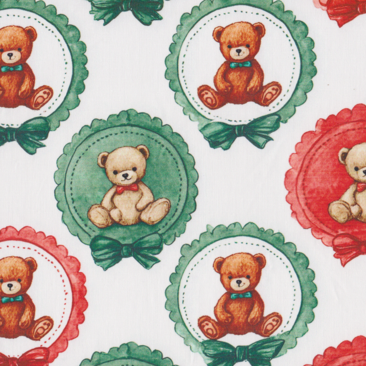 Poplin Moldura Laço e Urso