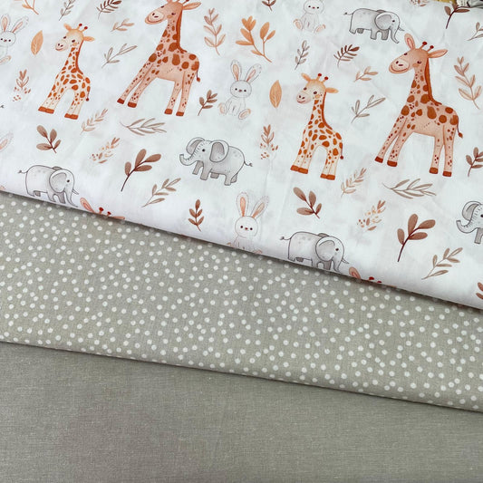 Poplin Girafas e Coelhos