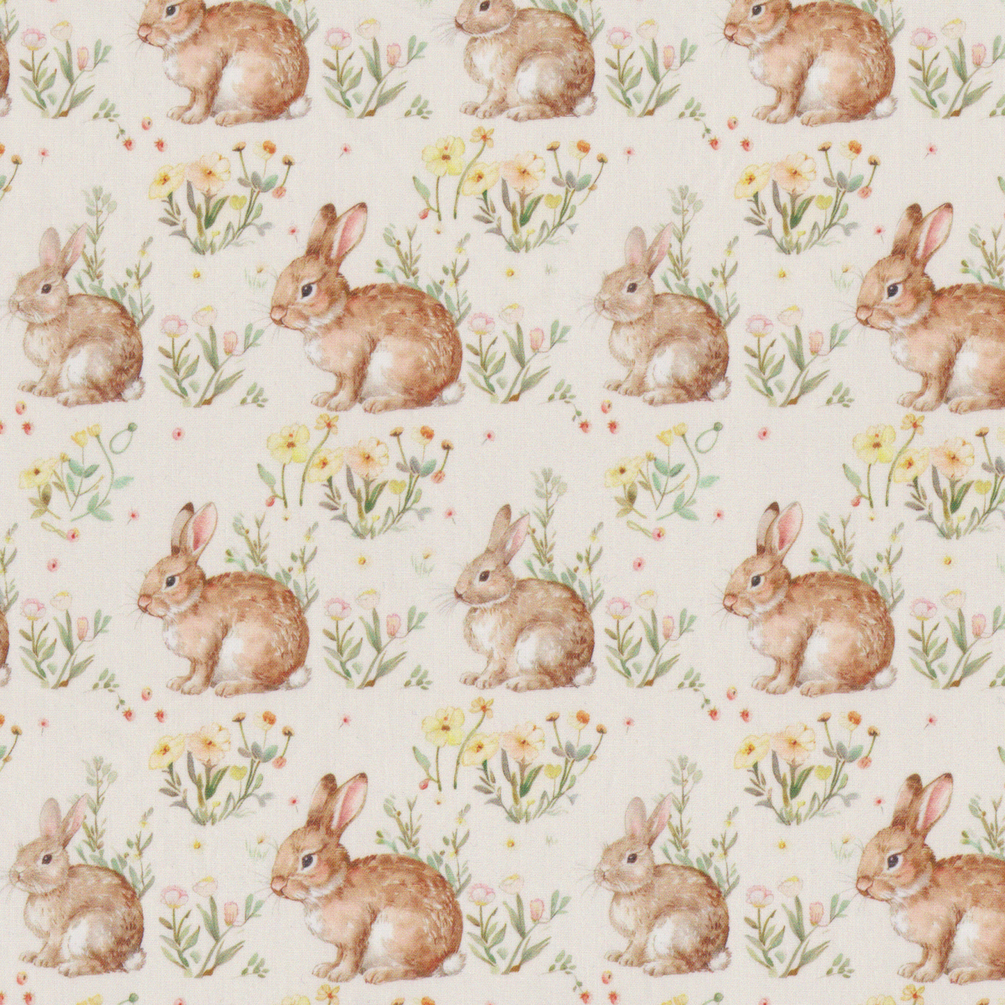 Poplin Coelhos e Flores