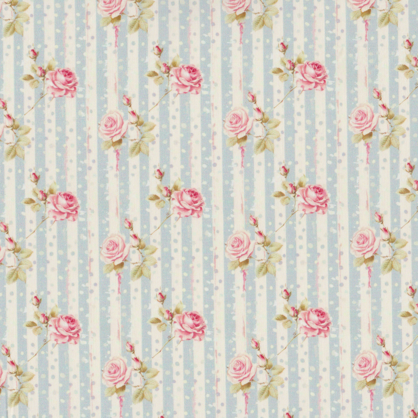 Poplin Rosas e Riscas