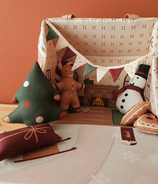 Painel Poplin Casinha Gengibre