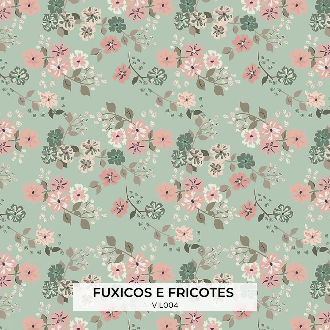 Poplin Floral Rêtro Vila de Amor