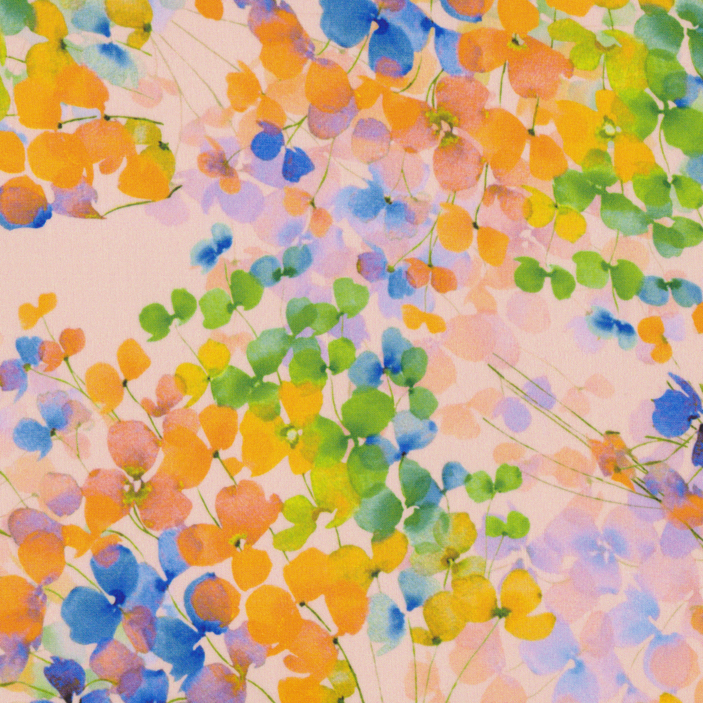 Viscose Floral Laranja