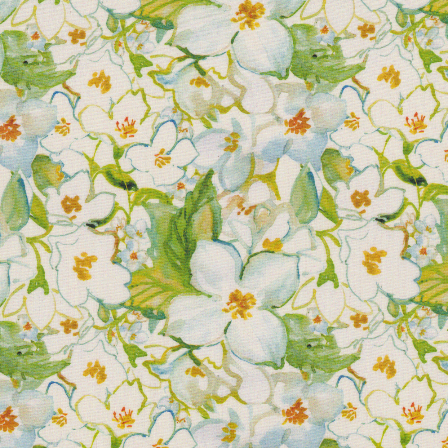 Viscose Floral Verde