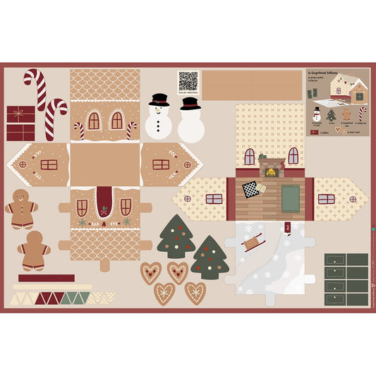 Painel Poplin Casinha Gengibre