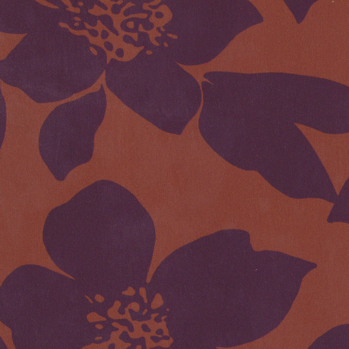 Viscose Rosella Flores Bordeaux