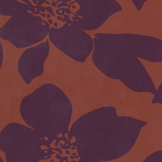 Viscose Rosella Flores Bordeaux