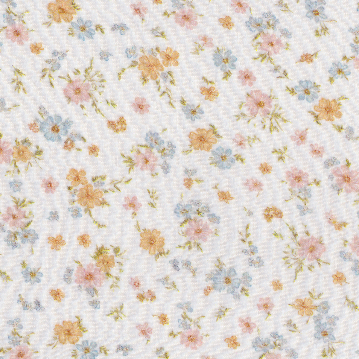 Musselina Florinhas Rosa e Amarelo