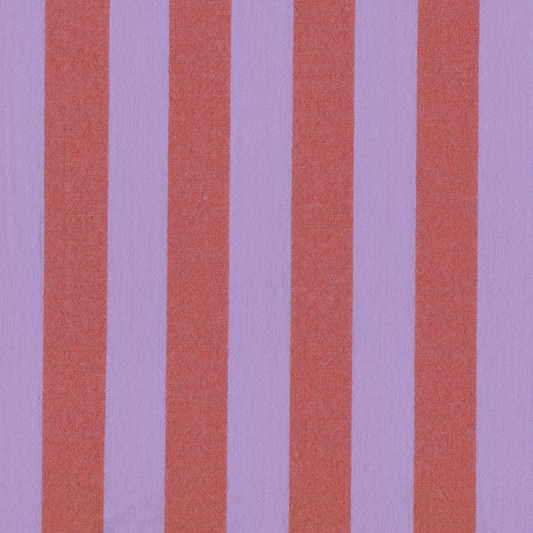 Poplin Riscas Largas Laranja e Lilás