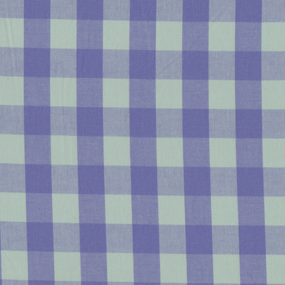 Poplin Vichy Azul e Menta
