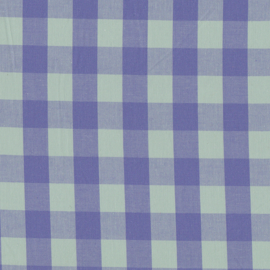 Poplin Vichy Azul e Menta