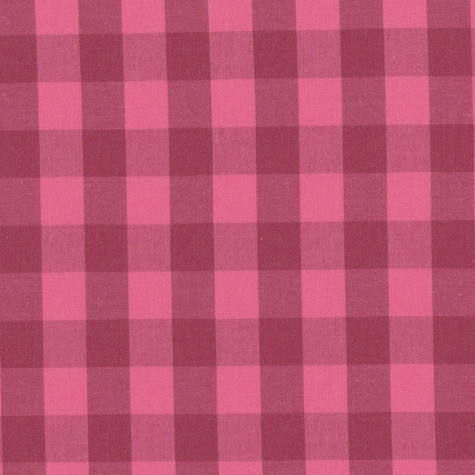 Poplin Vichy Rosa e Bordeaux