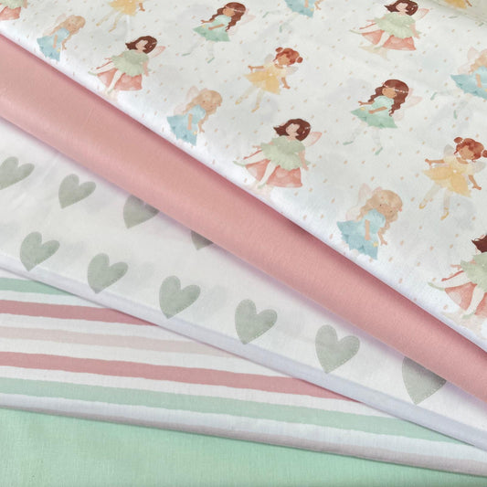 Poplin Riscas Rosa e Menta