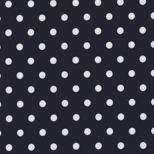Poplin Dots Azul Marinho