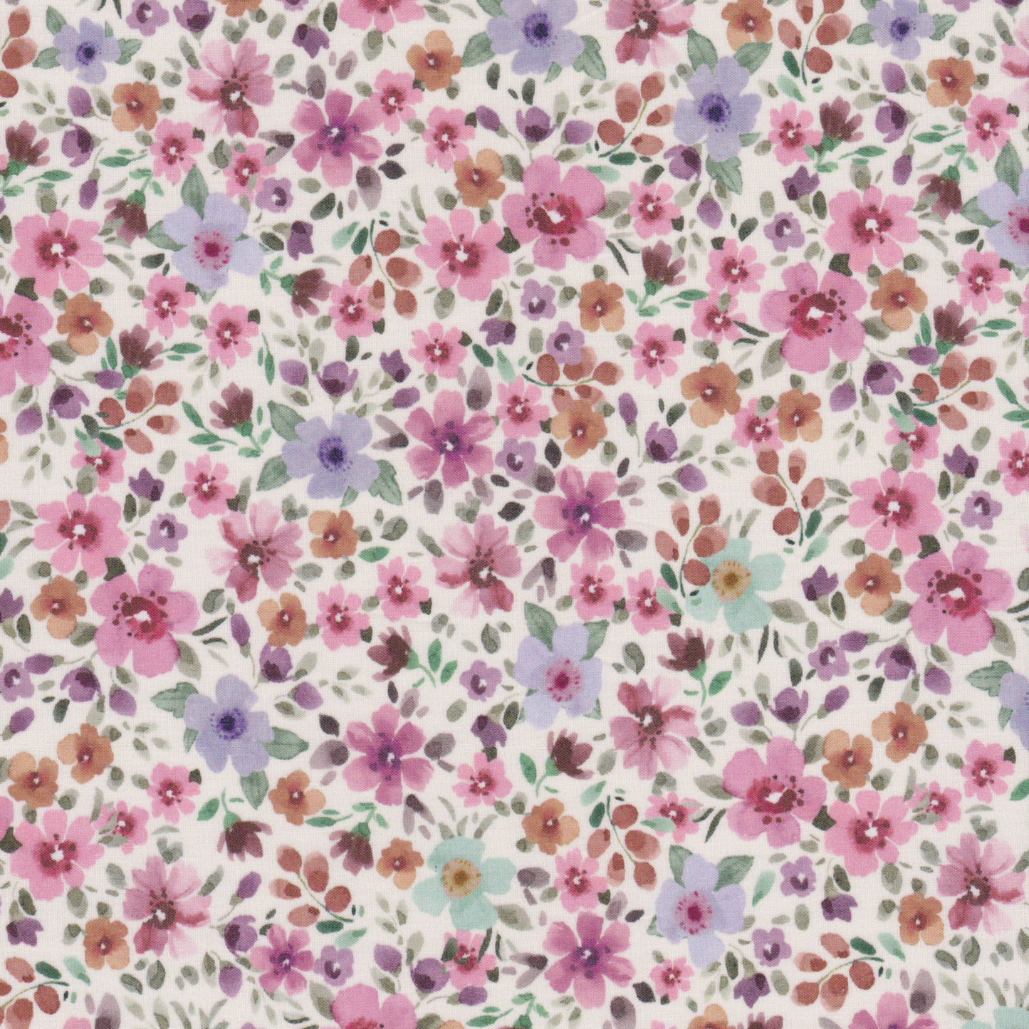 Poplin Flores Fundo Branco