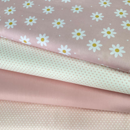 Poplin Margaridas Rosa