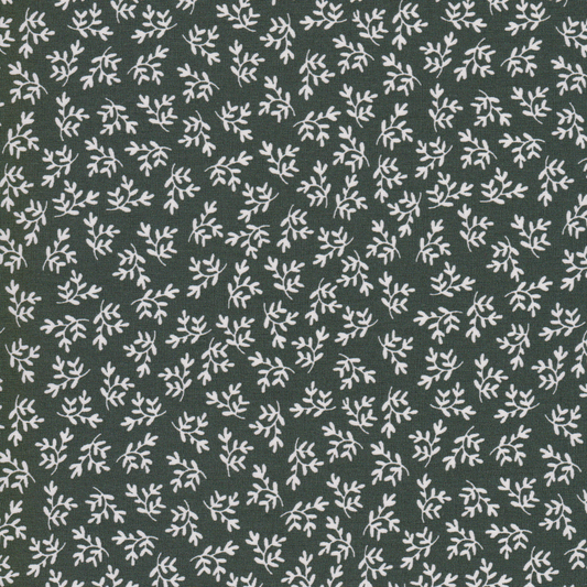 Poplin Flores Pequeninas Verde Escuro