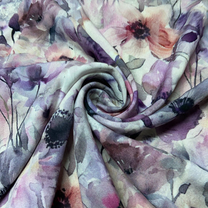 Viscose Flores Lavanda Lenzing