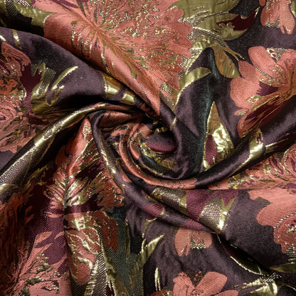 Jaquard Flores Bordeaux