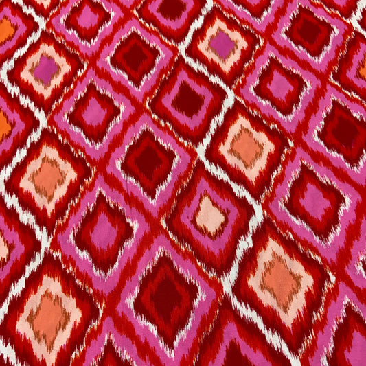 Viscose Abstrato Rosa