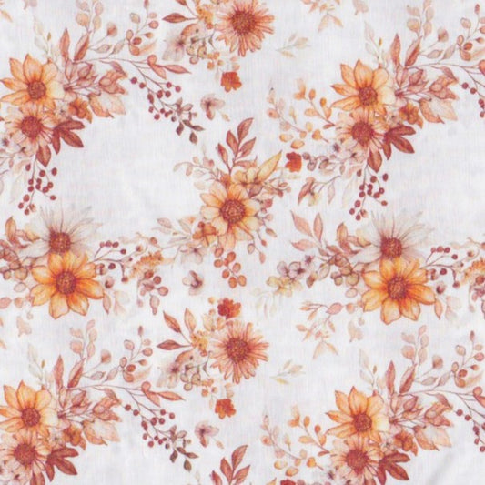 Poplin Flores Terracota