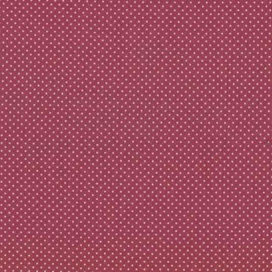 Poplin Vermelho Escuro com Pintas Cru