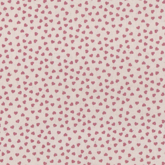 Poplin Cru Corações Rosa