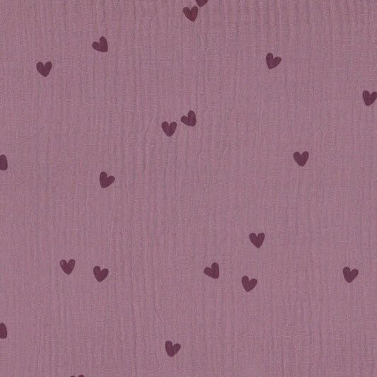 Musselina Corações Violeta