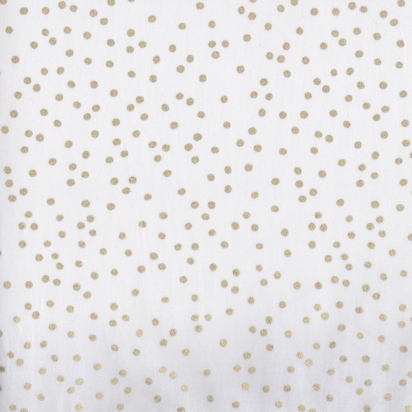 Poplin Branco Bolas Assimétricas Douradas