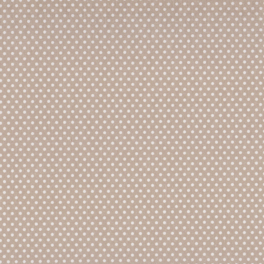 Poplin Pintinhas Branco com Bege