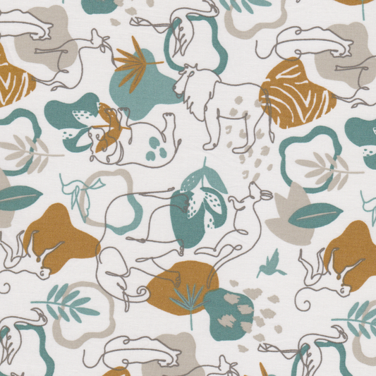 Poplin Manchinhas e Animais da Selva