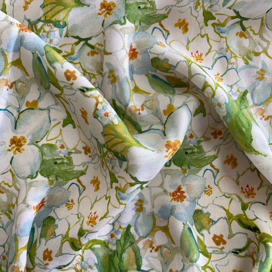 Viscose Floral Verde