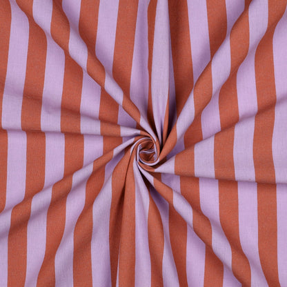 Poplin Riscas Largas Laranja e Lilás