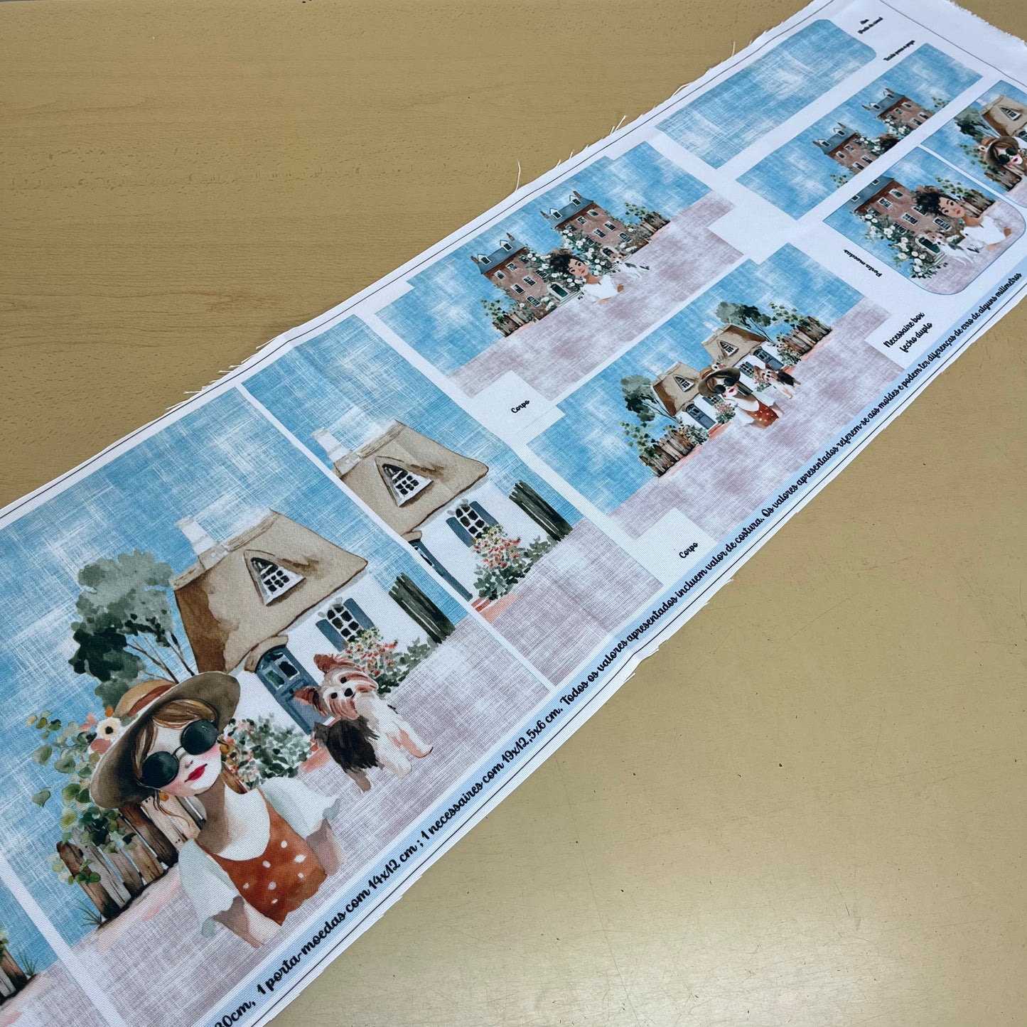 Painel Capa de Agenda Primavera Rústica Azul