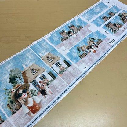 Painel Capa de Agenda Primavera Rústica Azul