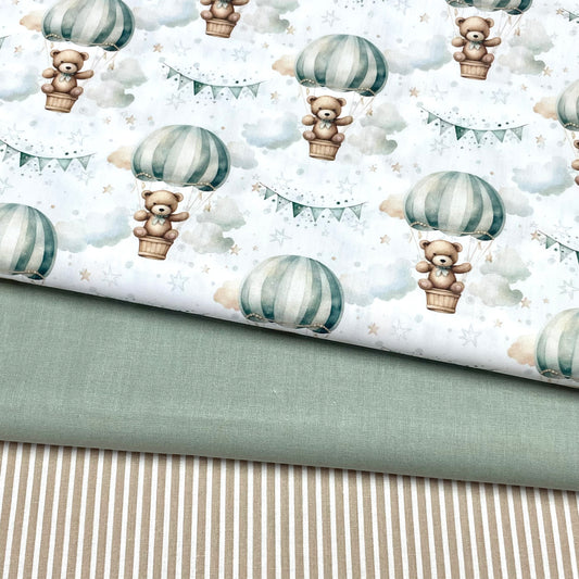 Poplin Balões de Ar Quente Verde