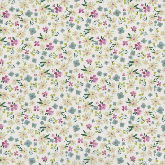 Poplin Flores Lilás