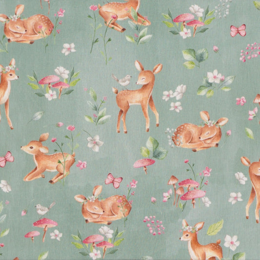 Poplin Bambis Esverdeado