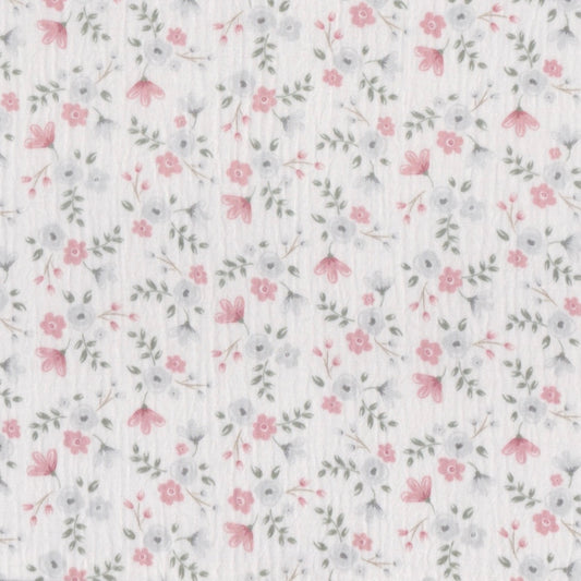 Musselina Florinhas Rosa