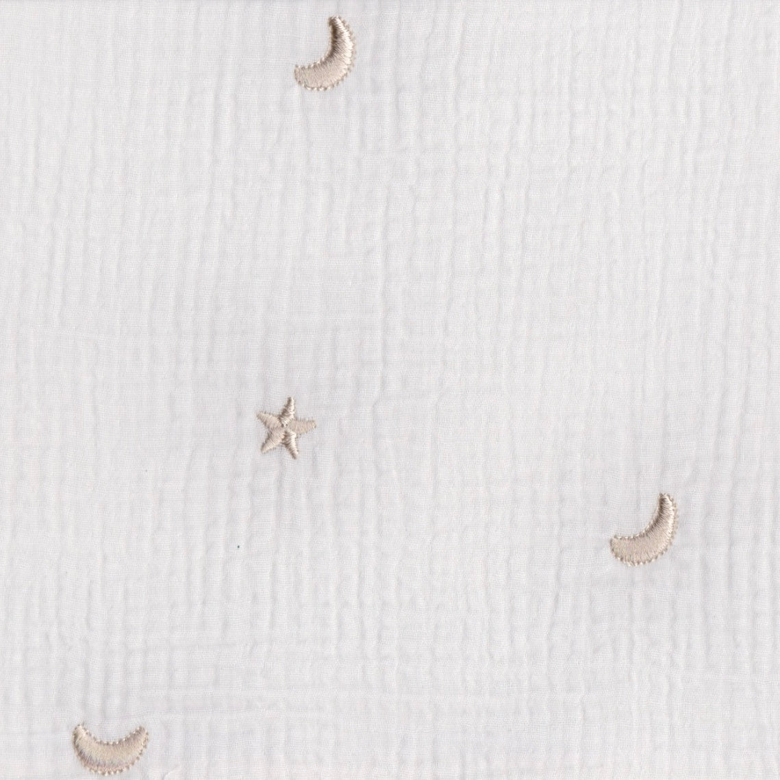 Musselina Estrelas e Luas Bordadas
