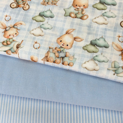 Poplin ursinhos azul