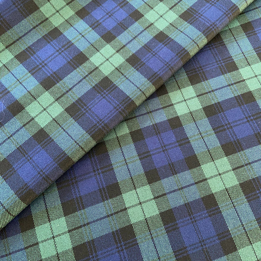 Tartan Pequeno Verde e Azul