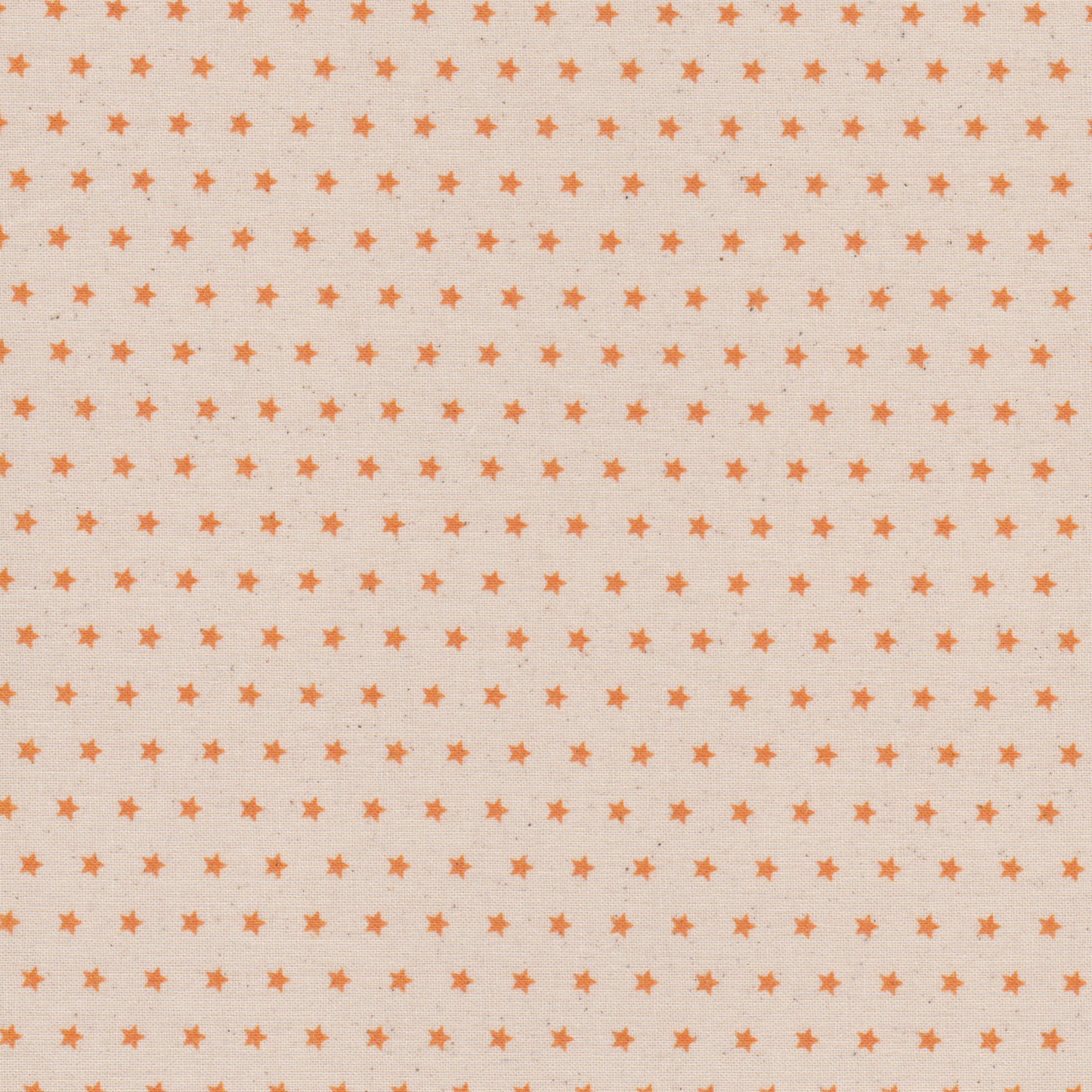 Poplin Cru com Estrelas Laranja