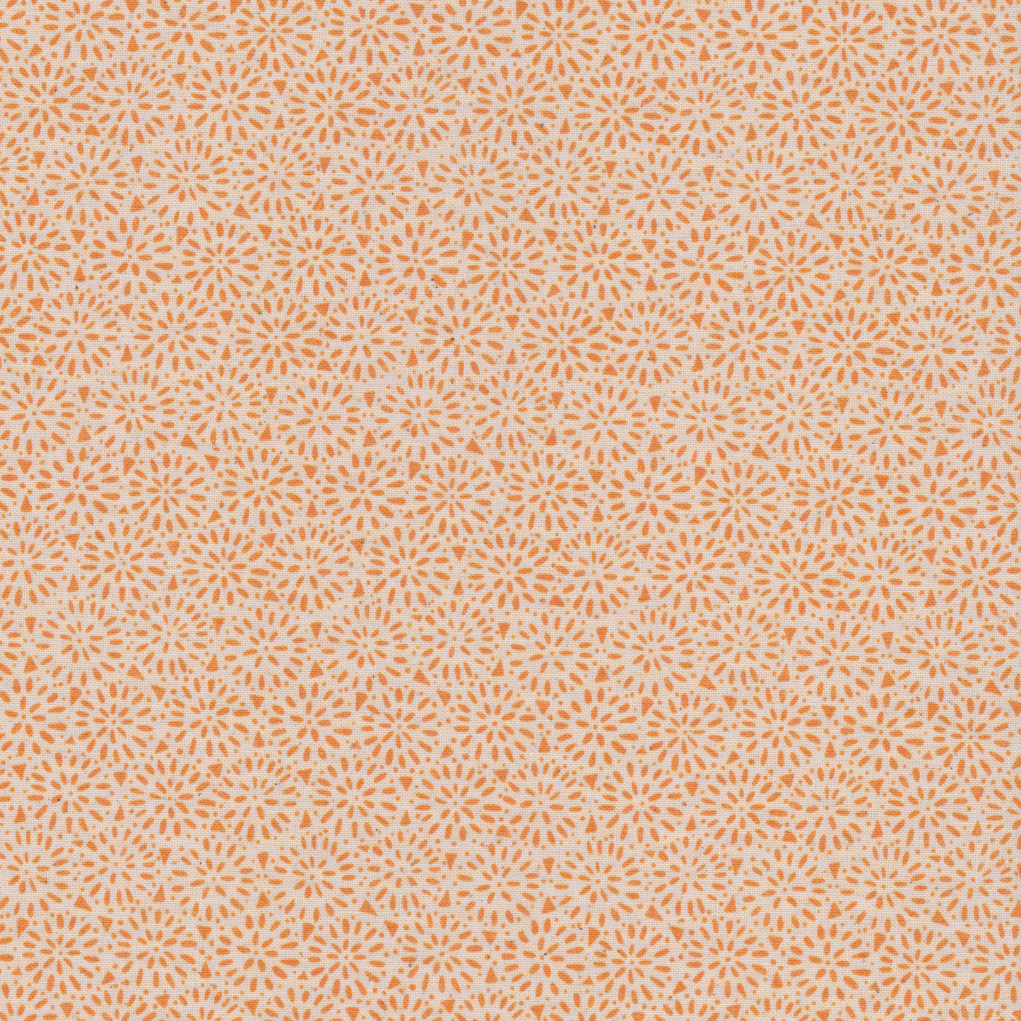 Poplin Cru com Mandalas Laranja